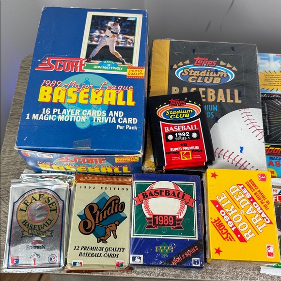 Lot of baseball cards sealed upper deck score Topps 1989 stadium club - Picture 2 of 6